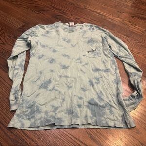 PINK Victoria's Secret Teal Tie-Dye Long Sleeve Tee